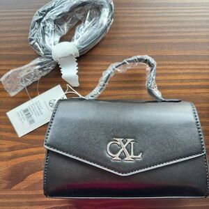 Black top handle bag